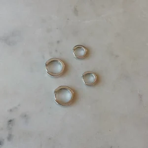 STERLING SILVER HUGGIE HOOPS