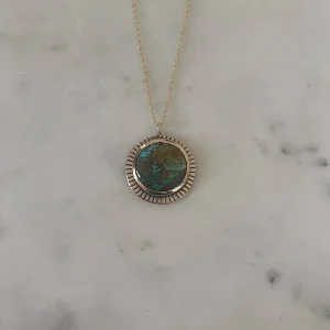 SUNBURST PATAGONIA TURQUOISE PENDANT — LARGE — ONE OF A KIND