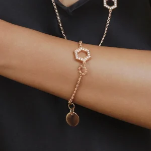 Super Deco Bracelet in Rose Gold With Pavé