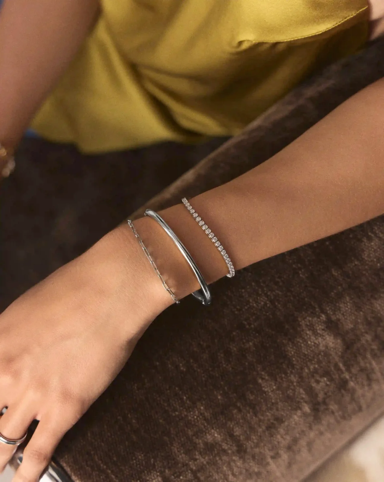 Tennis Everyday Bracelet | Platinum Plated/Cubic Zirconia - Image 2
