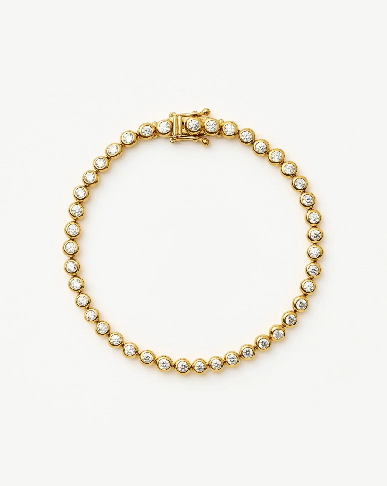 Tennis Round Bracelet | 18ct Gold Plated Cubic Zirconia