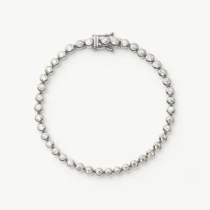 Tennis Round Bracelet | Silver Plated Cubic Zirconia