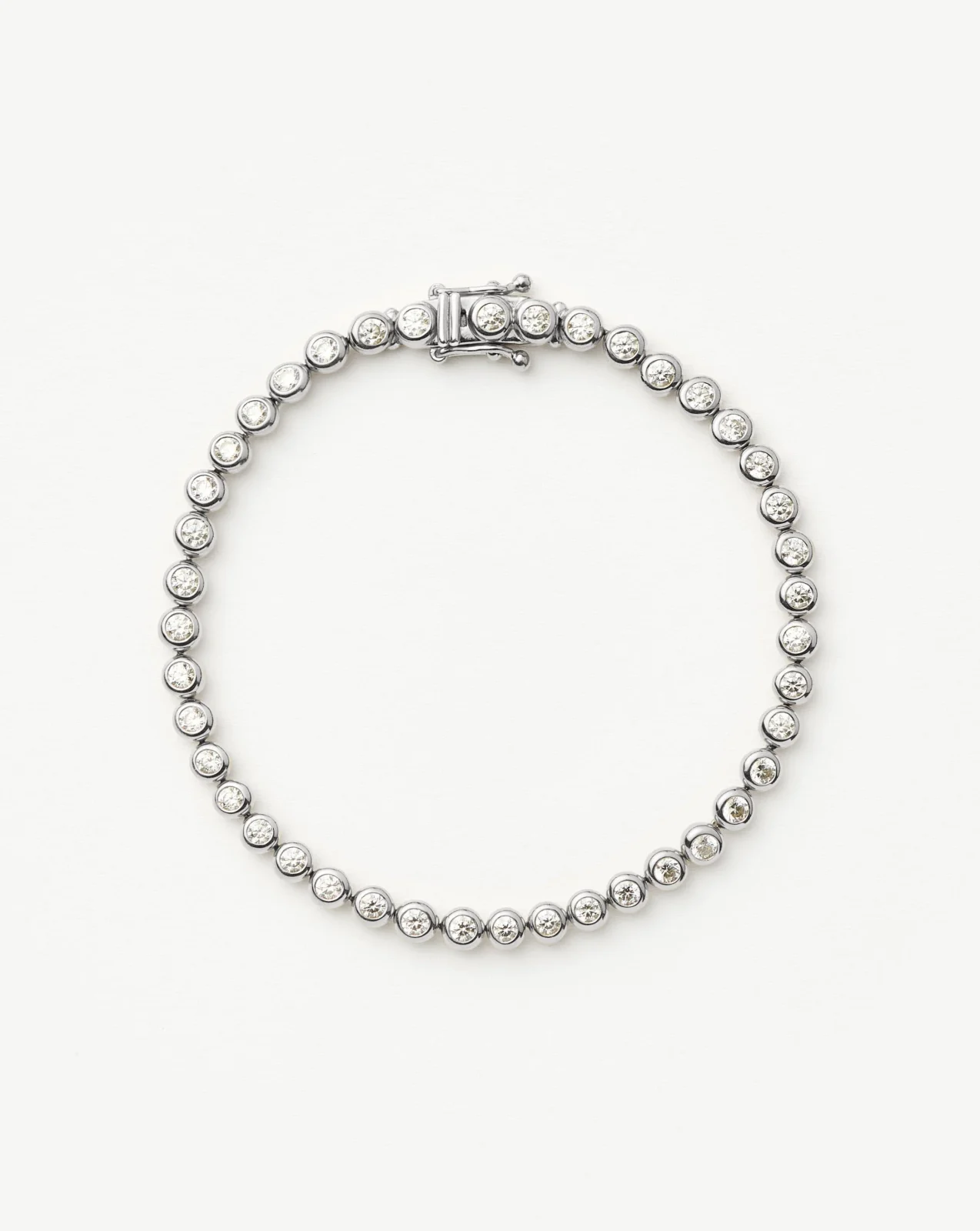 Tennis Round Bracelet | Silver Plated Cubic Zirconia