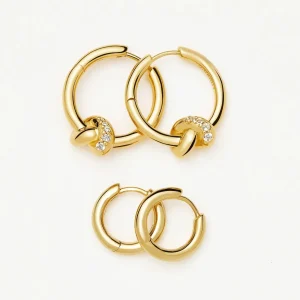 The Date Night Hoop Set | 18ct Gold Plated/18ct Gold Vermeil