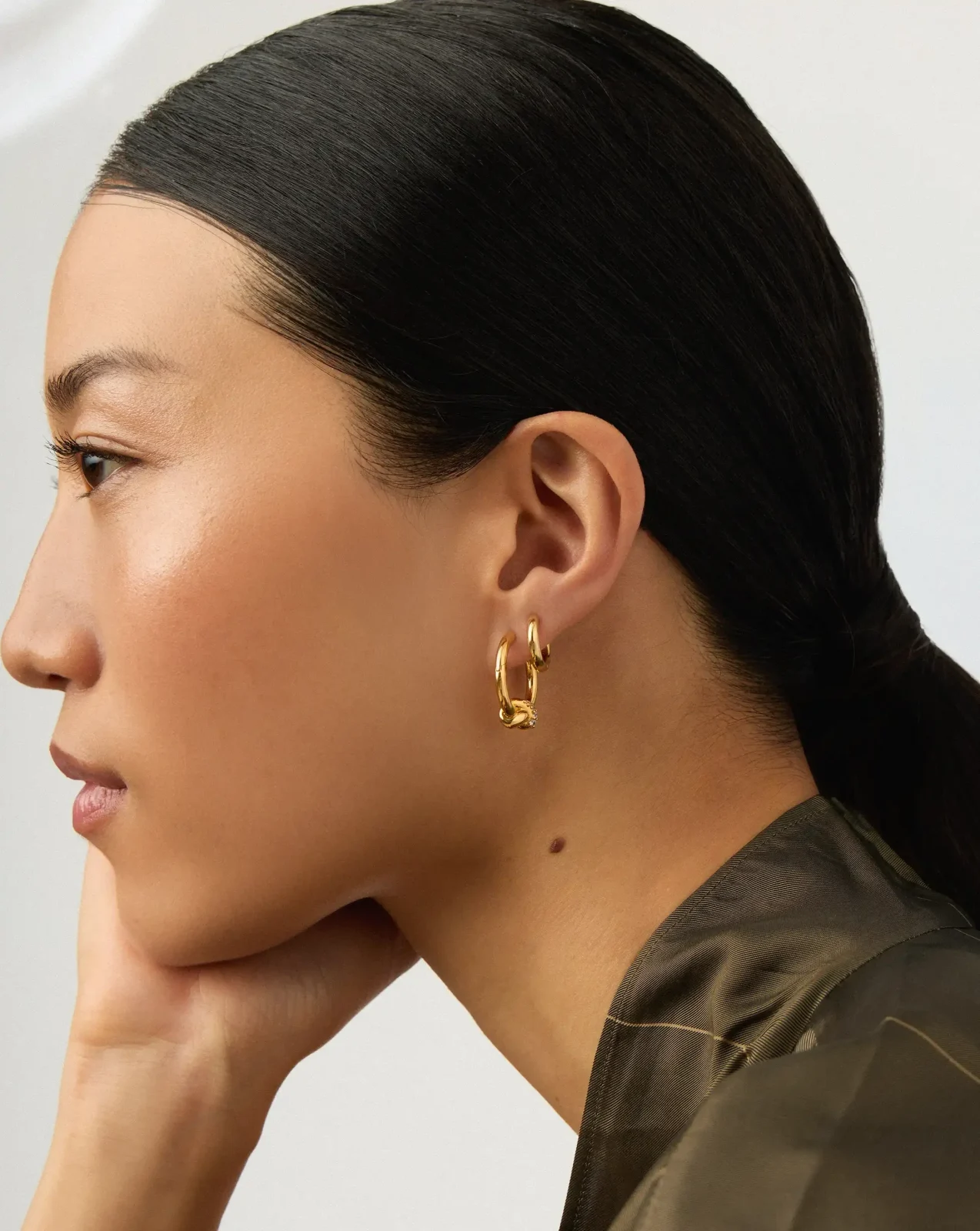 The Date Night Hoop Set | 18ct Gold Plated/18ct Gold Vermeil - Image 2