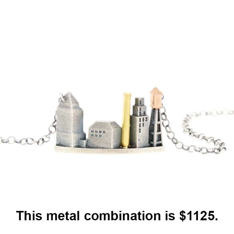 The Durham Skyline SS 18KY Affixed Pendant 18" chain - Image 2