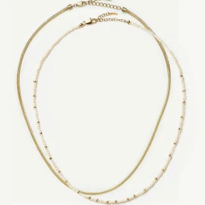 The Everyday Pearl Necklace Set | 18ct Gold Plated/Pearl
