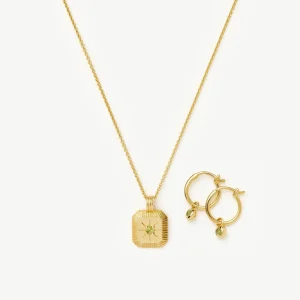 The Meaningful August Birthstone Set | 18ct Gold Vermeil/Peridot