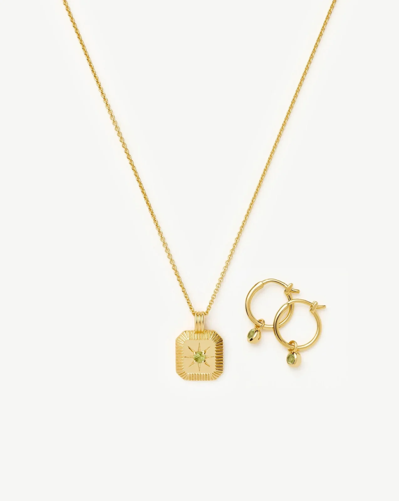 The Meaningful August Birthstone Set | 18ct Gold Vermeil/Peridot