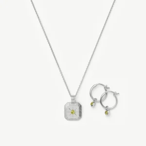 The Meaningful August Birthstone Set | Sterling Silver/Peridot