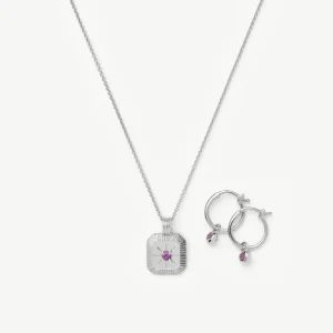 The Meaningful February Birthstone Set | Sterling Silver/Amethyst