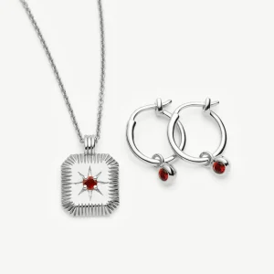 The Meaningful January Birthstone Set | Sterling Silver/Garnet