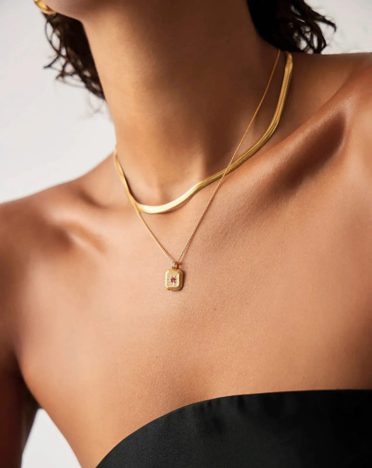 The Meaningful July Birthstone Set | 18ct Gold Vermeil/Glass Filled Ruby - Image 2