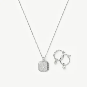 The Meaningful June Birthstone Set | Sterling Silver/Rainbow Moonstone