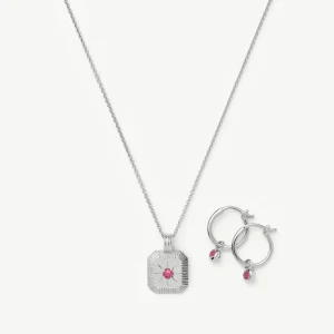 The Meaningful October Birthstone Set | Sterling Silver/Pink Tourmaline