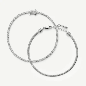 The Meet Your Match Bracelet Set | Sterling Silver/Platinum Plated