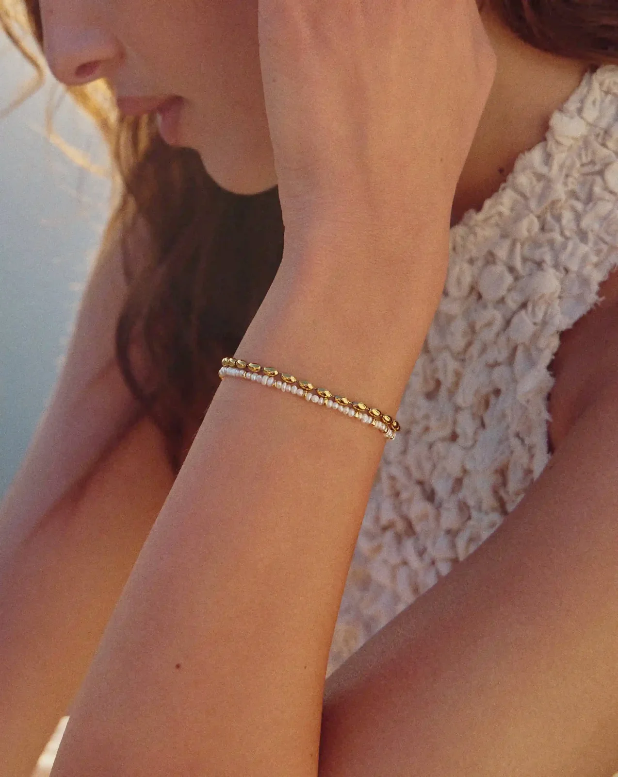The Pearl-fect Bracelet Set | 18ct Gold Plated - Image 2