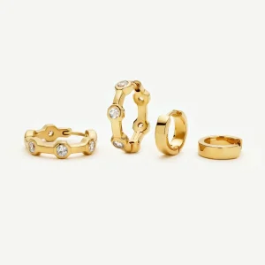 The Tennis Hoop Set | 18ct Gold Plated/Cubic Zirconia