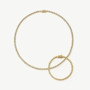 The Time for Tennis Set | 18ct Gold Plated/18ct Gold Vermeil/Cubic Zirconia