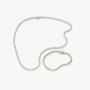 The Time for Tennis Set | Silver Plated/Sterling Silver/Cubic Zirconia