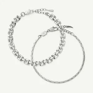 The Timeless Bracelet Set | Sterling Silver/Platinum Plated