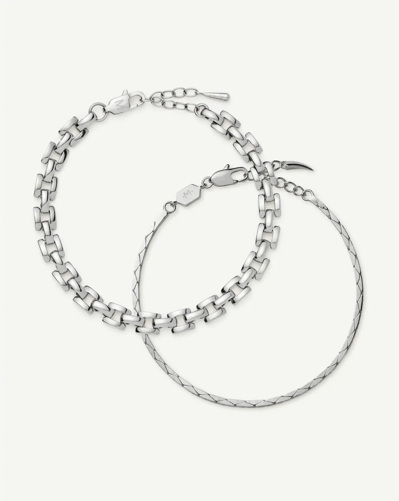 The Timeless Bracelet Set | Sterling Silver/Platinum Plated