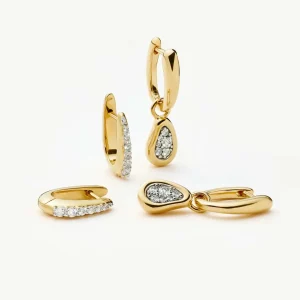 The Treat Yourself Hoop Set | 18ct Gold Plated/Cubic Zirconia