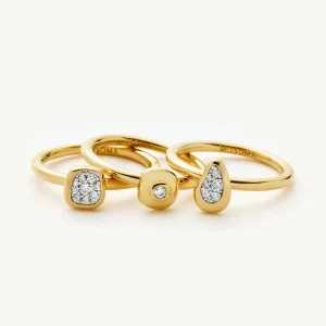 The Ultimate Triple Ring Set | 18ct Gold Plated/Cubic Zirconia