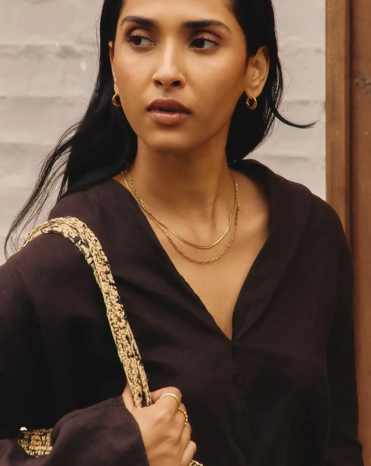 Thin Snake Chain Necklace | 18ct Gold Plated - Image 2