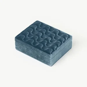 Velvet Jewellery Box | Blue Steel