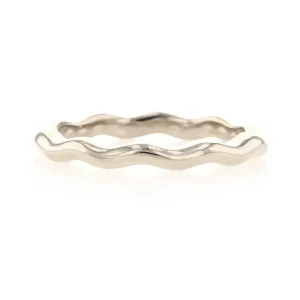 Wavy Band Stacking Ring 14KW (Consignment)