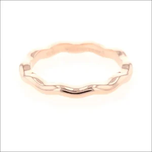 Wavy Stackable Band 14K Rose