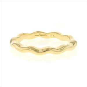 Wavy Stackable Band 18KY