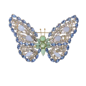 X-Large Butterfly in Blue Chalcedony / Light Sapphire / Aventurine