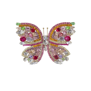X-Large Butterfly in Rose / Crystal / Rubinite