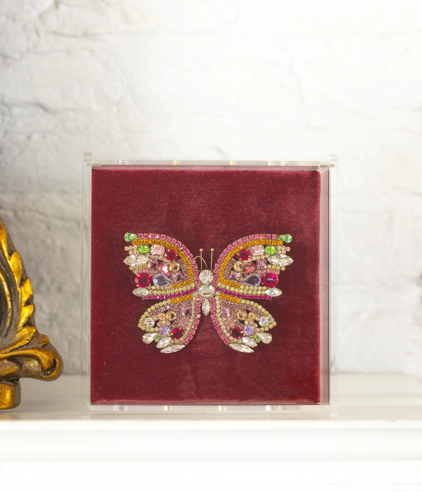 X-Large Butterfly in Rose / Crystal / Rubinite - Image 2