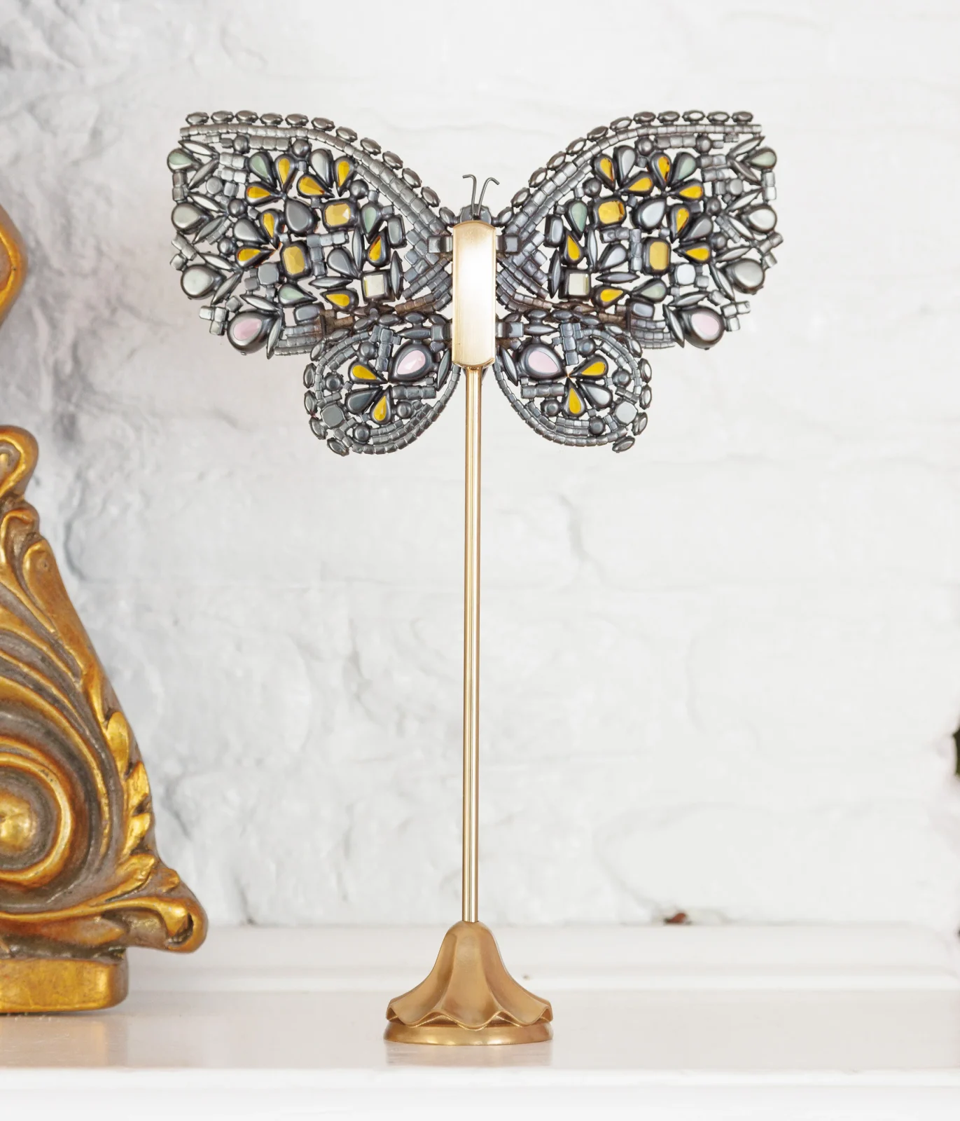 X-Large Empress Butterfly Topaz / Light Rose / Mint Opal / Aqua - Image 2