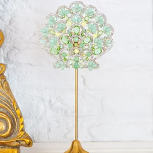 X-Large Scallop Shell Specimen in Mint / Peridot